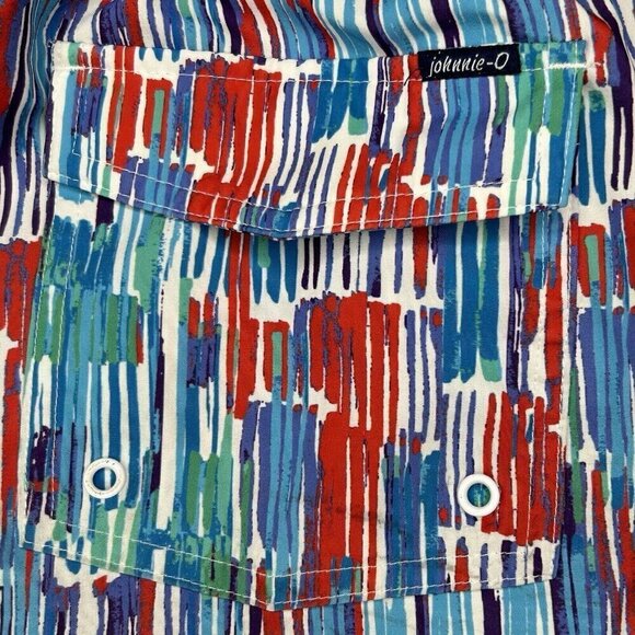 Johnnie-O Swim Trunks XL Amelia Laguna Blue Red Board Shorts Drawstring Beach - Picture 11 of 11